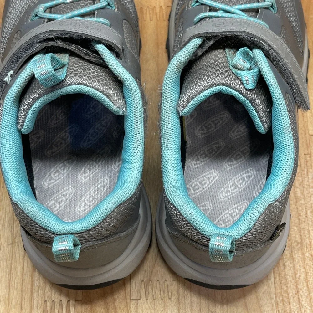 KEEN Kids Grey Aqua Waterproof Hiking Shoes Sneakers 1028014 US 13 EU 31